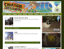 Tablet Screenshot of creationskateboards.com